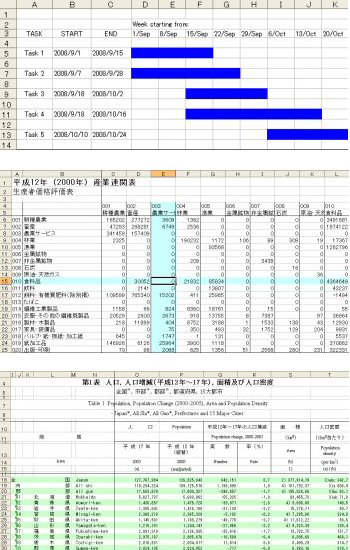 ガントチャート 週単位 スプレッドシート